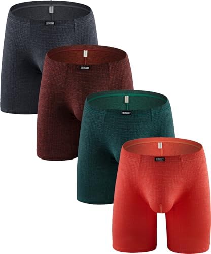 Long Leg Boxer Briefs Bulge • 4-pack
