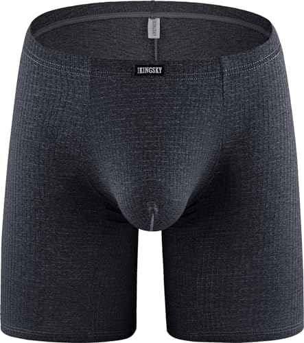 Long Leg Boxer Briefs Bulge • Black • 6-pack