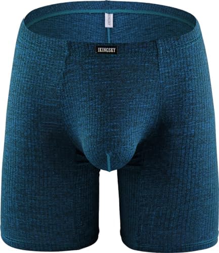 Long Leg Boxer Briefs Bulge • Blue • 6-pack