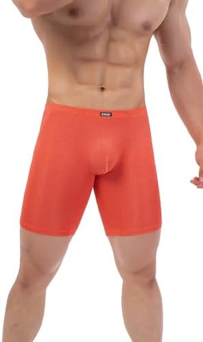 Long Leg Boxer Briefs Bulge • Orange • 1-pack