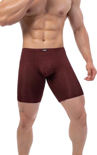Long Leg Boxer Briefs Bulge • Wine • 6-pack