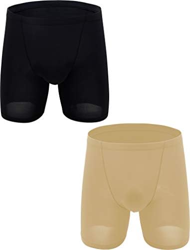 Long Leg Boxer Briefs Seamless Front • 2-pack