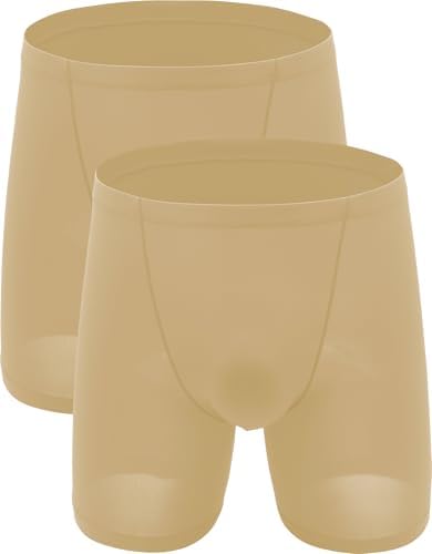 Long Leg Boxer Briefs Seamless Front • Nude • 2-pack