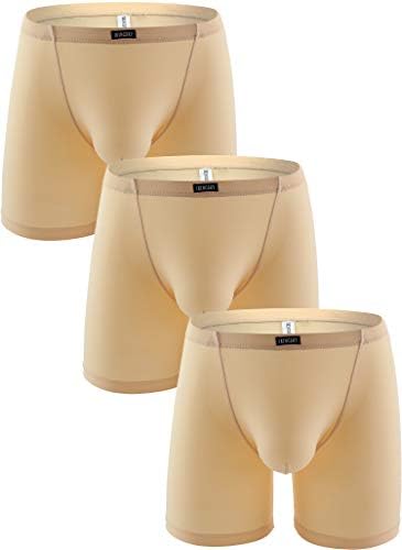 Long Leg Boxer Briefs Seamless Front • Nude • 3-pack