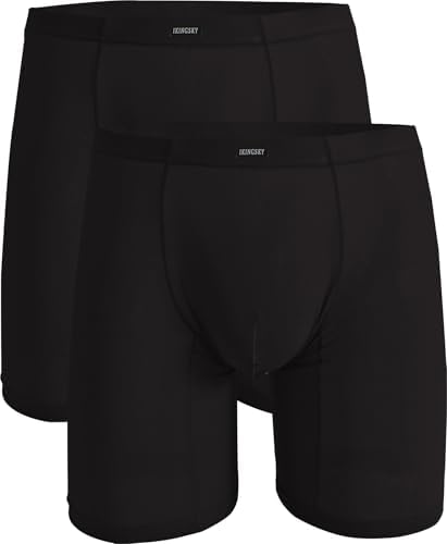 Long Leg Boxer No Ride Up • Black • 2-pack