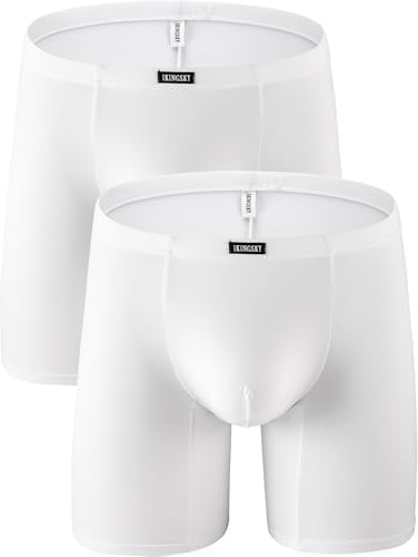 Long Leg Boxer No Ride Up • White • 2-pack