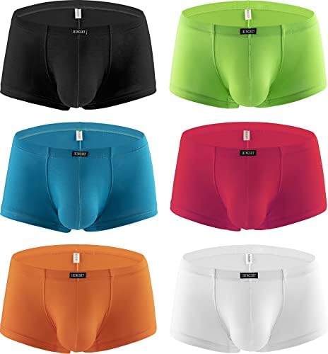Modal Bulge Boxer Briefs Pouch Shorts • 6-pack