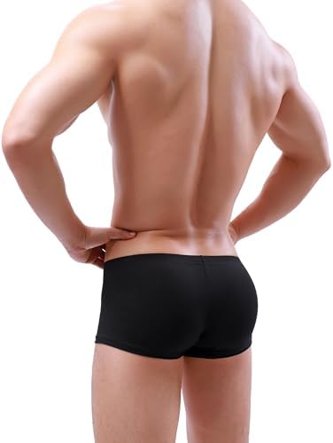 Modal Bulge Boxer Briefs Pouch Shorts • Black • 6-pack