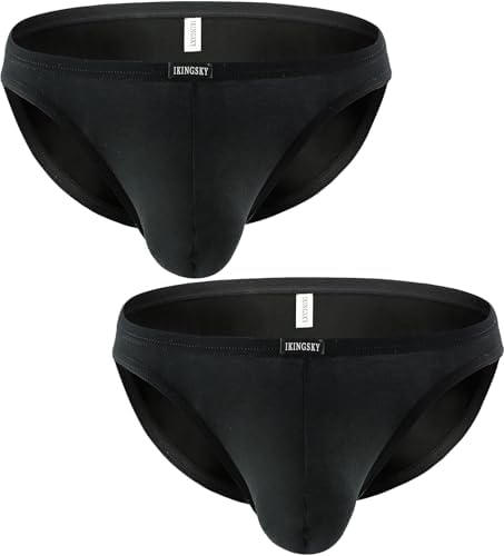 Modal Bulge Briefs Low Rise Pouch • Black • 2-pack