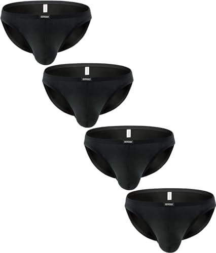Modal Bulge Briefs Low Rise Pouch • Black • 4-pack