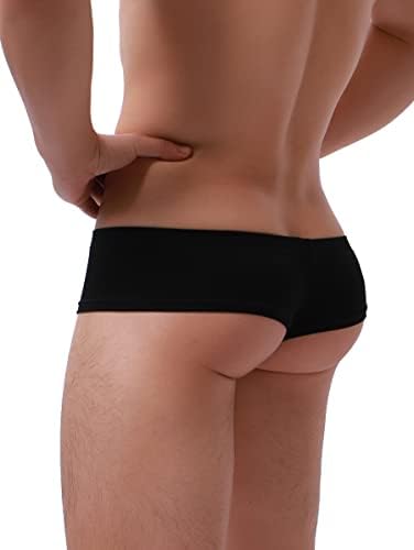 Modal Cheeky Boxer Briefs Brazilian Back • Black • 2-pack