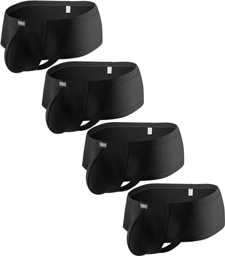 Modal Cheeky Boxer Briefs Brazilian Back • Black • 4-pack