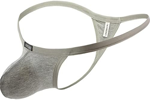 Modal G-string Pouch Y-back Thong • Grey • 4-pack
