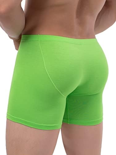 Modal Long Leg Boxer Briefs Soft Bulge • Green • 4-pack