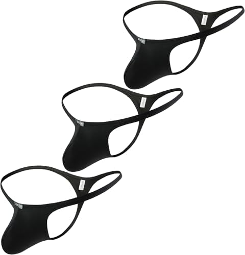 Pouch G-string Low Rise • Black • 3-pack