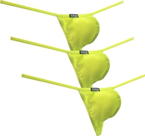 Pouch G-string Low Rise Thong • Lemon Green • 3-pack