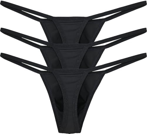 Pouch Thong Low Rise Bulge • Black • 3-pack