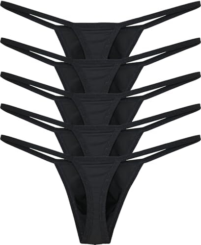 Pouch Thong Low Rise Bulge • Black • 5-pack