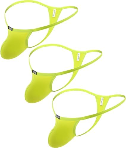 Pouch Thong Low Rise Bulge • Lemon Green • 3-pack