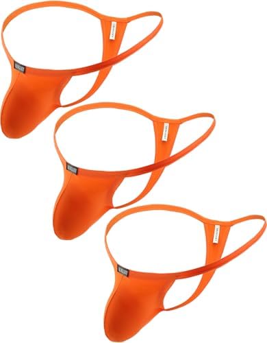 Pouch Thong Low Rise Bulge • Orange • 3-pack