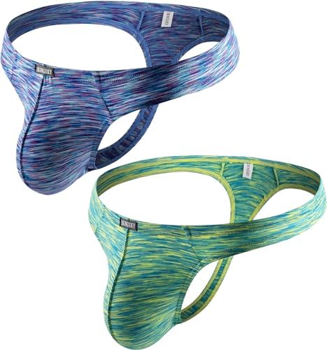Quick-dry Bulge Thong Colorful T-back Stretch • 2 Pack-c