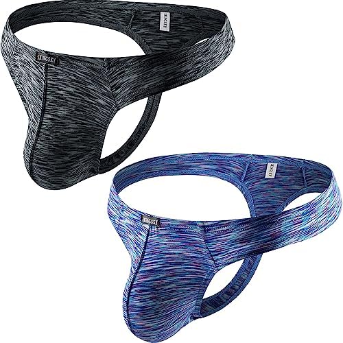 Quick-dry Bulge Thong Colorful T-back Stretch • 2-pack