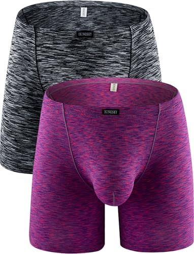 Quick-dry Long Leg Boxer Briefs Bulge • 2-pack