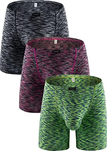 Quick-dry Long Leg Boxer Briefs Bulge • 3-pack