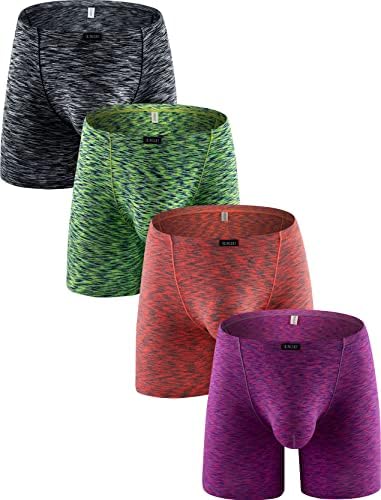 Quick-dry Long Leg Boxer Briefs Bulge • 4-pack