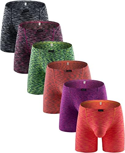 Quick-dry Long Leg Boxer Briefs Bulge • 6-pack