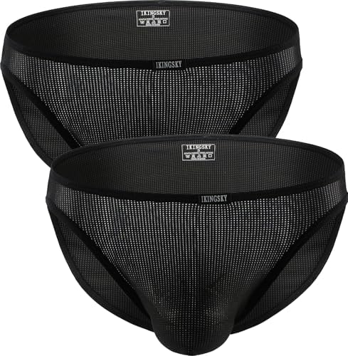 Seamless Front Pouch Bikini Low • Black • 2-pack