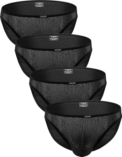 Seamless Front Pouch Bikini Low • Black • 4-pack