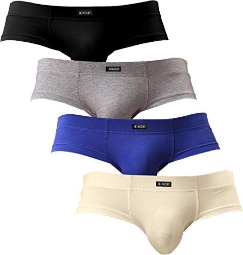 Seamless Front Pouch Briefs Low Rise • 4 Pack-b