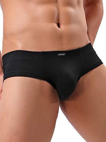 Seamless Front Pouch Briefs Low Rise • Black1 • 2-pack