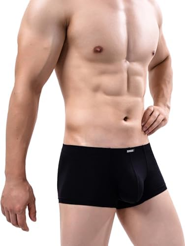 Silky Boxer Briefs Soft Bulge Shorts • Black • 1-pack