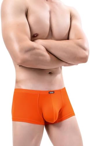 Silky Boxer Briefs Soft Bulge Shorts • Orange • 1-pack