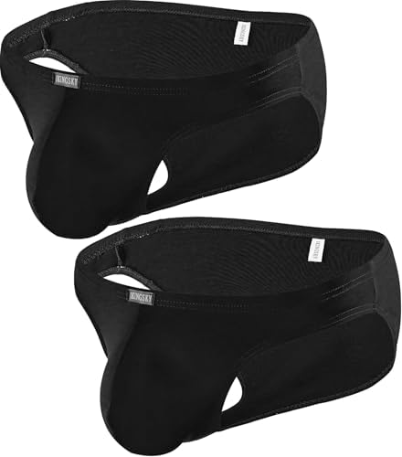 Silky Bulge Briefs Big Pouch • Black • 2 Pack
