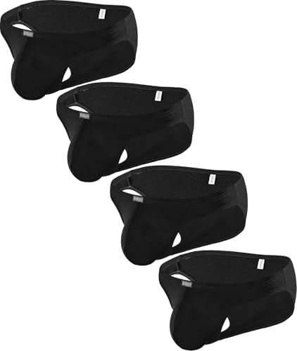 Silky Bulge Briefs Big Pouch • Black • 4-pack