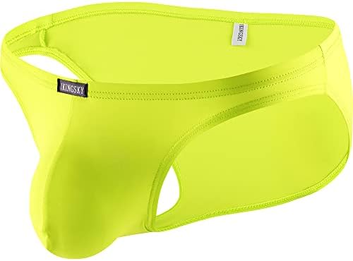 Silky Bulge Briefs Big Pouch • Lemon Green • 2-pack