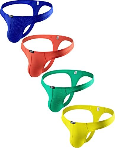 Silky Bulge Thong Stretch Swimming T-back • 4-pack
