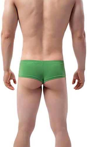 Silky Cheeky Boxer Briefs Brazilian Back • Green • 1-pack