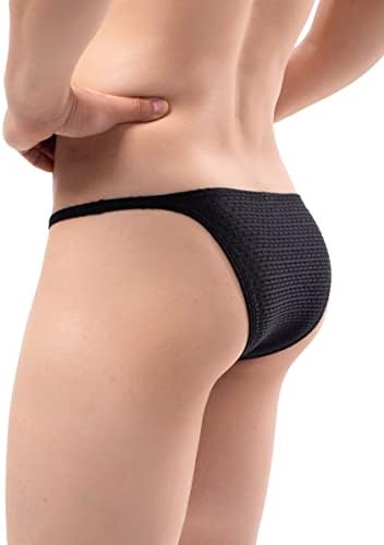 Silky Cheeky Briefs Pouch Bikini • Black • 1-pack