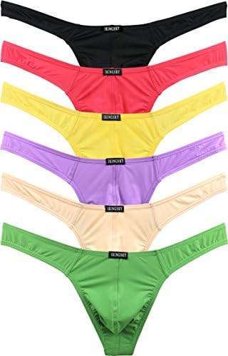 Silky Thong T-Back Low • Multicolor • 6-pack