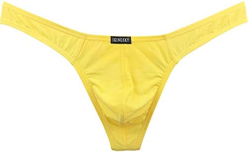 Silky Thong T-Back Low • Yellow • 6-pack