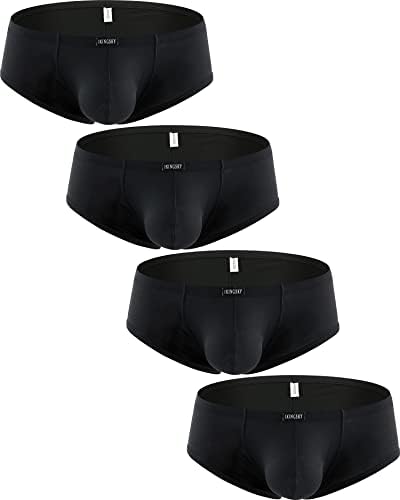 Soft Boxer Briefs U-Hance Pouch • 4 Pack-black