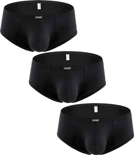 Soft Boxer Briefs U-Hance Pouch • Black • 3-pack