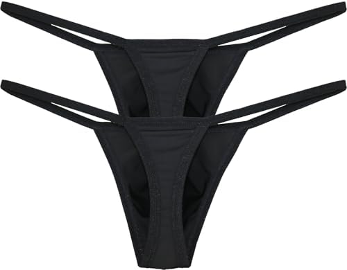 Soft Pouch String Thong Low • Black • 2-pack