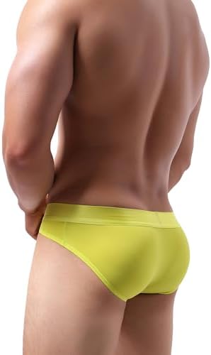 Sporty Pocuh Briefs Low Rise Bulge • Lemon Green • 4-pack