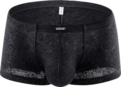 Stretch Bulge Boxer Briefs Low Rise • Black • 4-pack