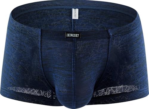 Stretch Bulge Boxer Briefs Low Rise • Blue • 4-pack